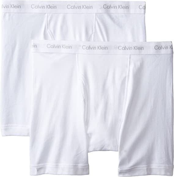 Calvin Klein Men's Big-Tall 2 Pack Cotton Classics Boxers Brief - White