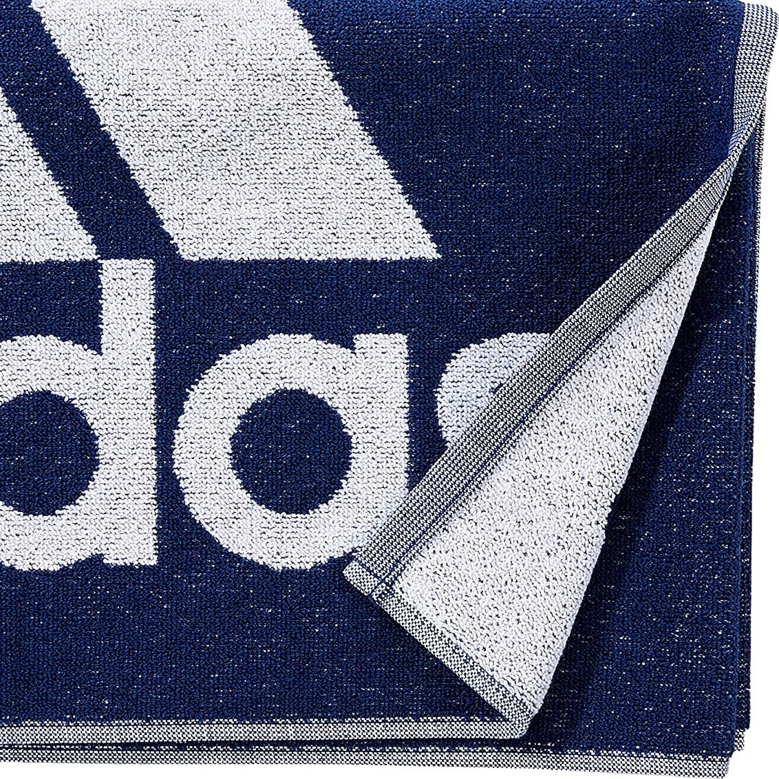Adidas Adult Unisex Gym Towel Small 50 x 100cm - Navy Blue/White