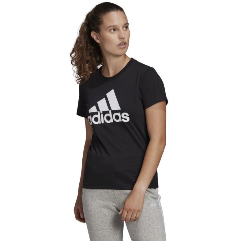 Adidas Women's Essentials Big Logo Tee T-Shirt - Black/White