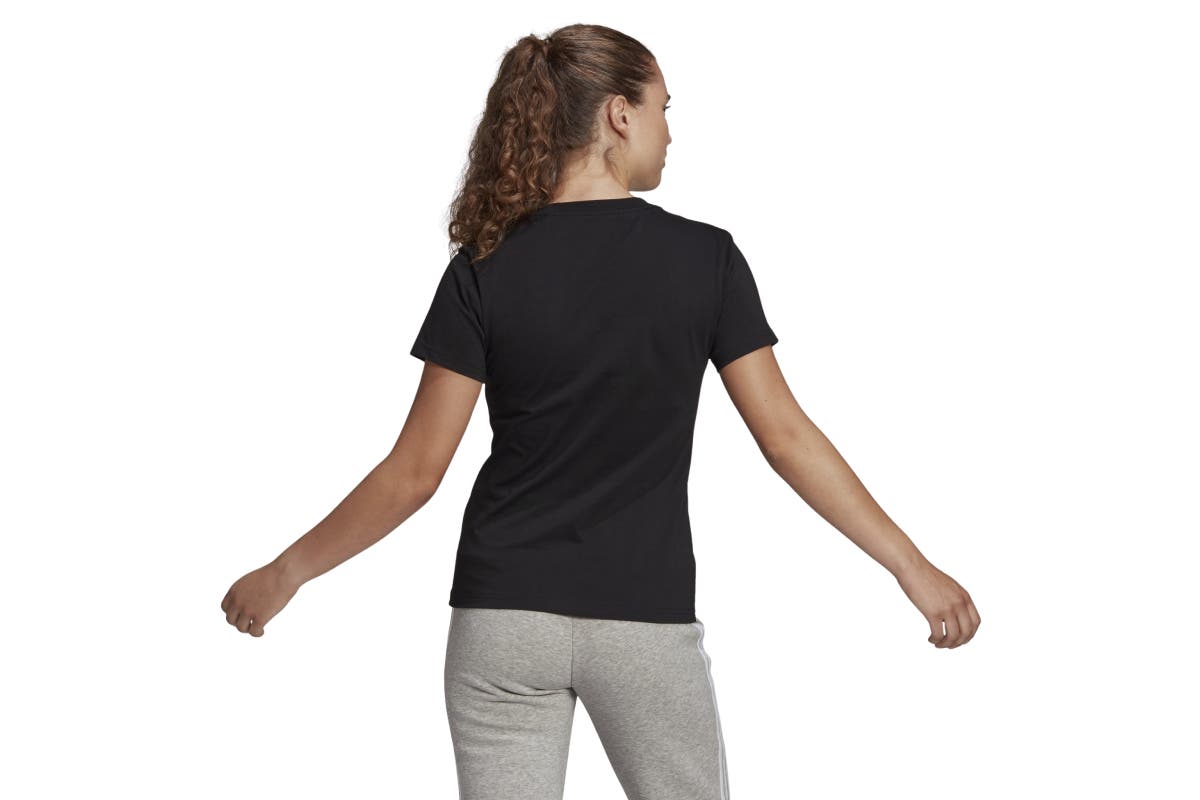 Adidas Women's Essentials Big Logo Tee T-Shirt - Black/White