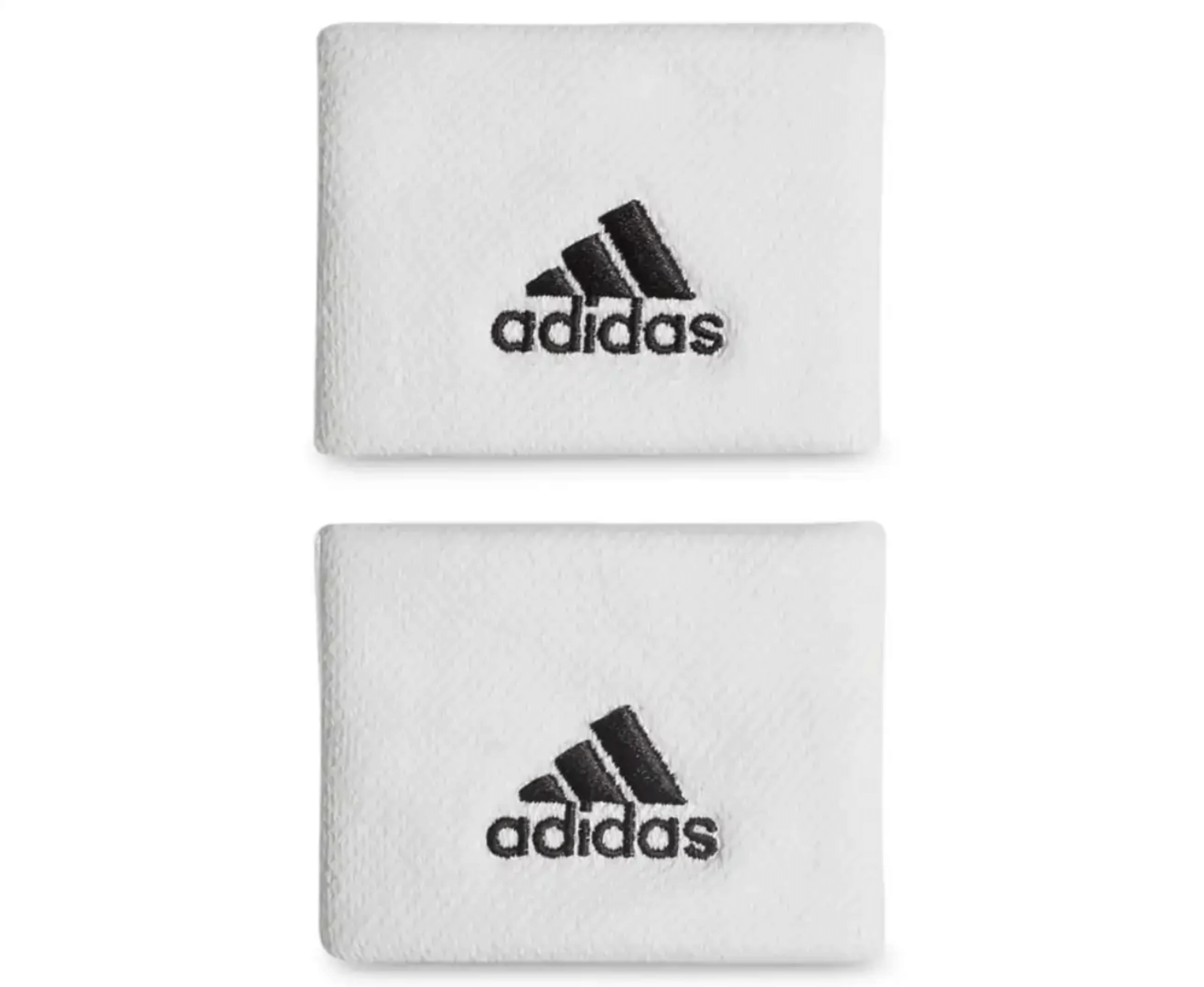 Adidas Unisex Size Small Tennis Wristband Pair - White/Black