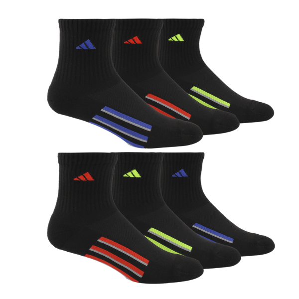 Adidas Boy's Socks six pack in black