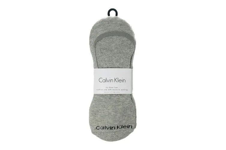 Calvin Klein Men's Performance No Show Liner Socks Oxford Heather 2 Pack - US 7-12