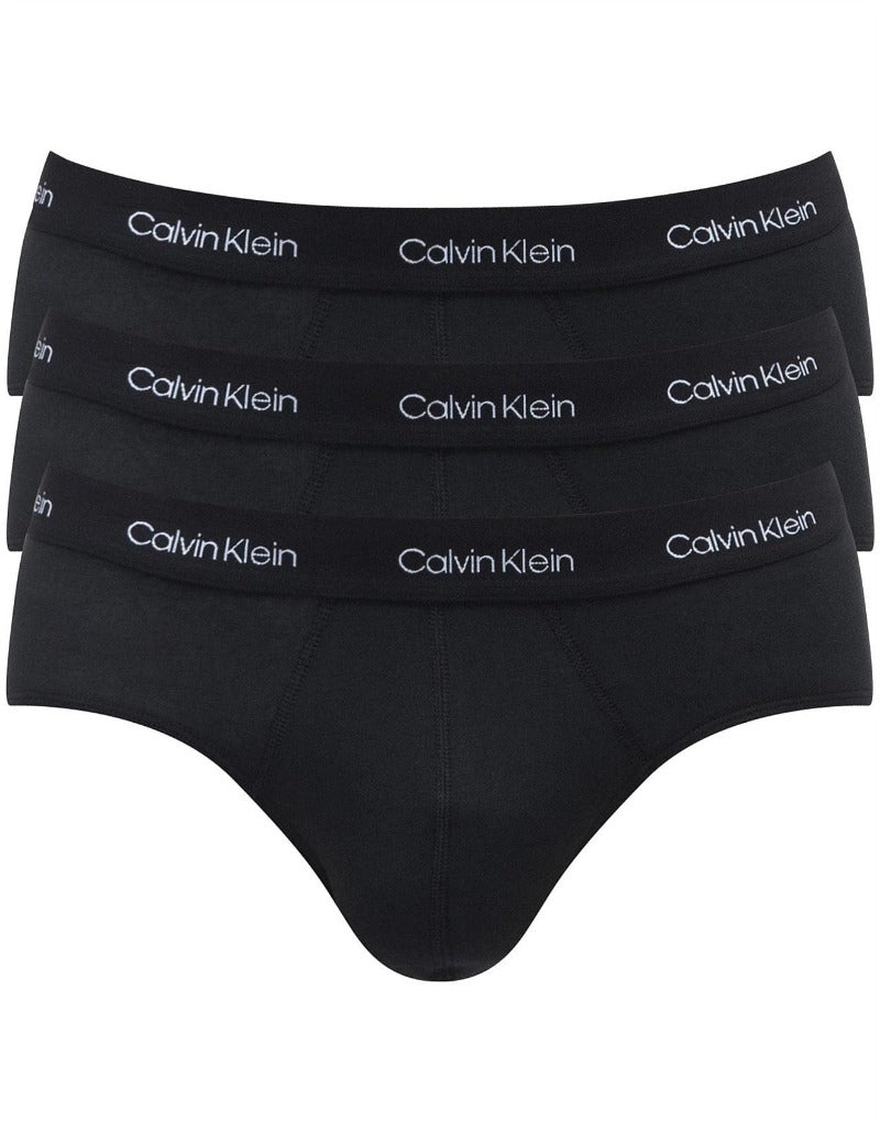 Calvin Klein Men's Cotton Stretch Hip Brief 3-Pack - Black