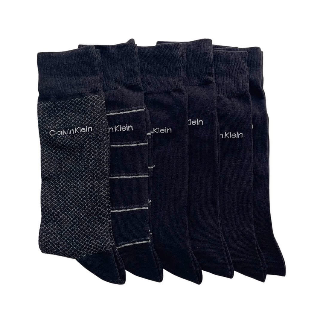 Calvin Klein Mens Knit Crew Socks 6pk