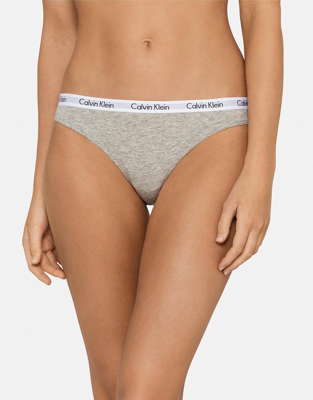 Calvin Klein Women's Carousel Bikini Briefs Underwear 3-Pack - Black/White/Grey Heather
