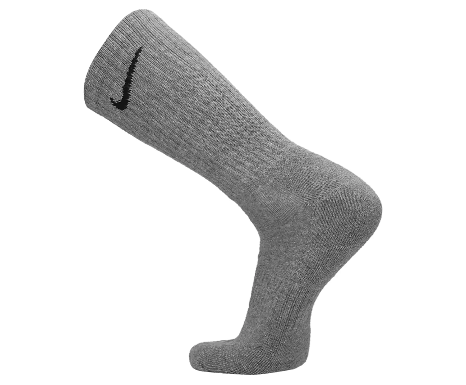 Nike Men's Everyday Cushion Crew Socks 3-Pack - Black/White/Carbon Heather