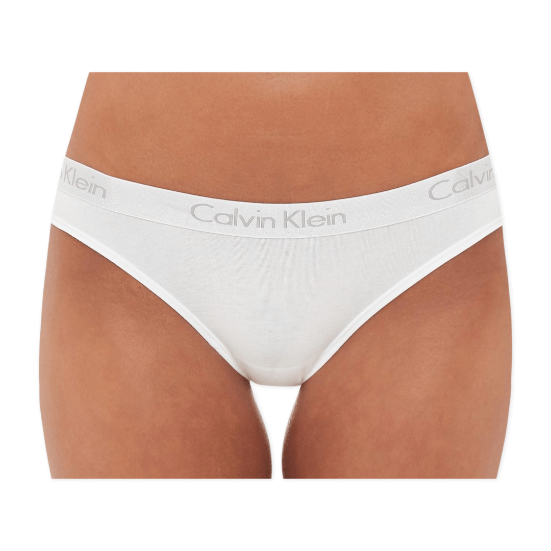 Calvin Klein Underwear Women's Motive Cotton Bikini 3 Pack - Black/White/Grey Heather