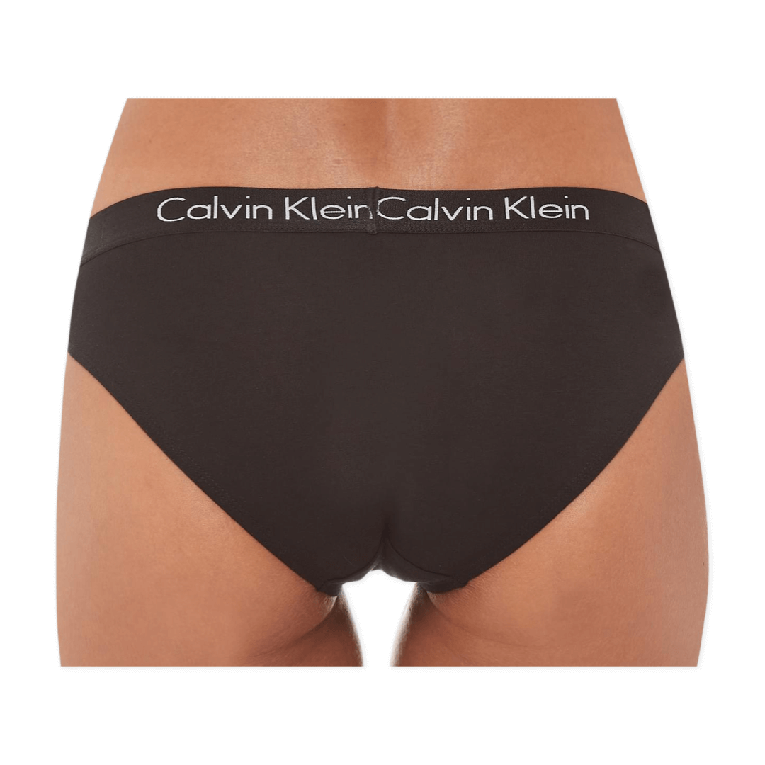 Calvin Klein Underwear Women's Motive Cotton Thong 3 Pack - Black