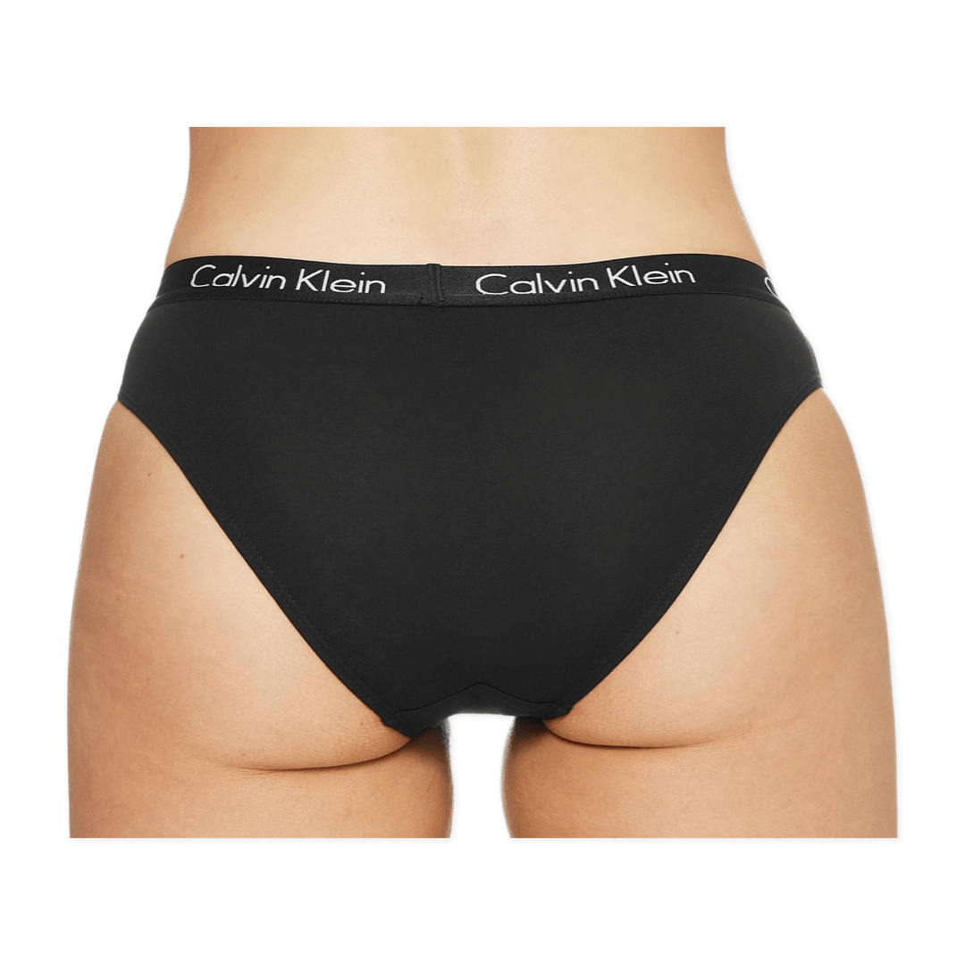 Calvin Klein Underwear Women's Motive Cotton Bikini 3 Pack - Black/Nymphs Thigh/Charcoal Heather