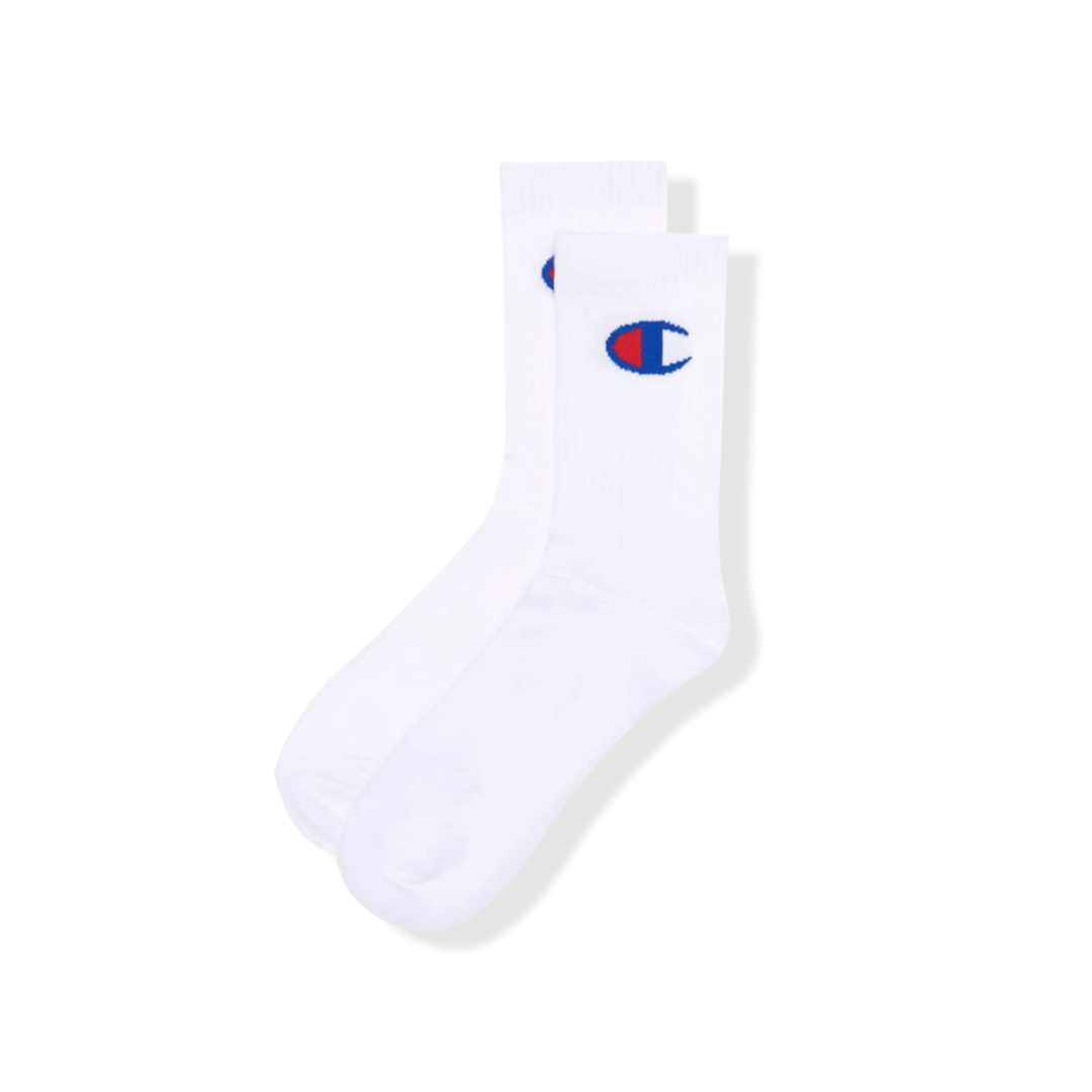 Champion Men's Cushioned Foot Arch Support Crew Socks 8 Pairs - White