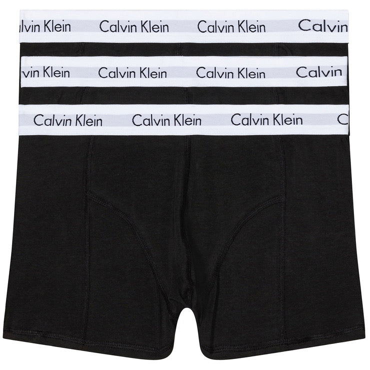 Calvin Klein Mens Cotton Classics Trunks 3-Pack – Black