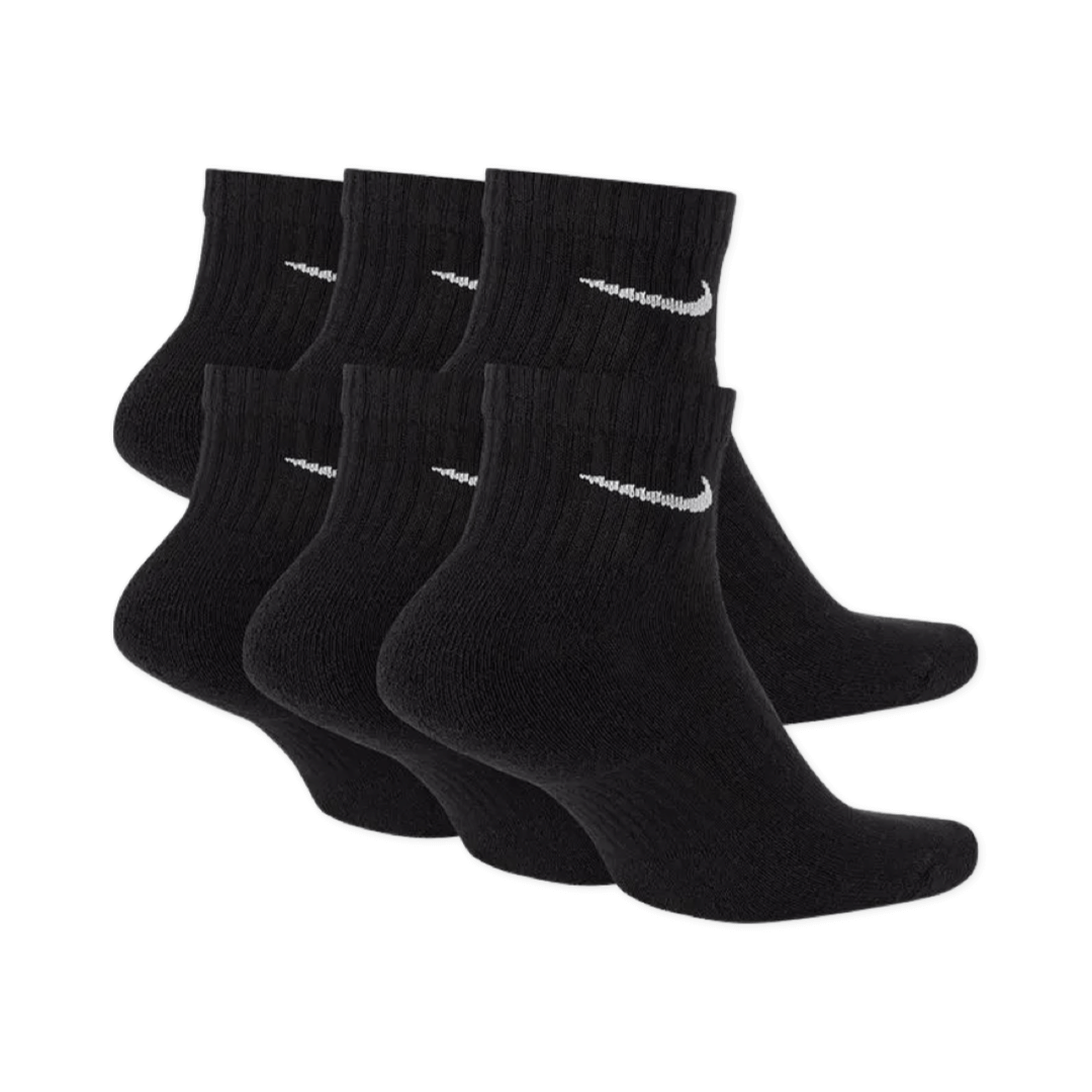 Nike Men's Everyday Cushion Ankle Socks 6 Pack - Black