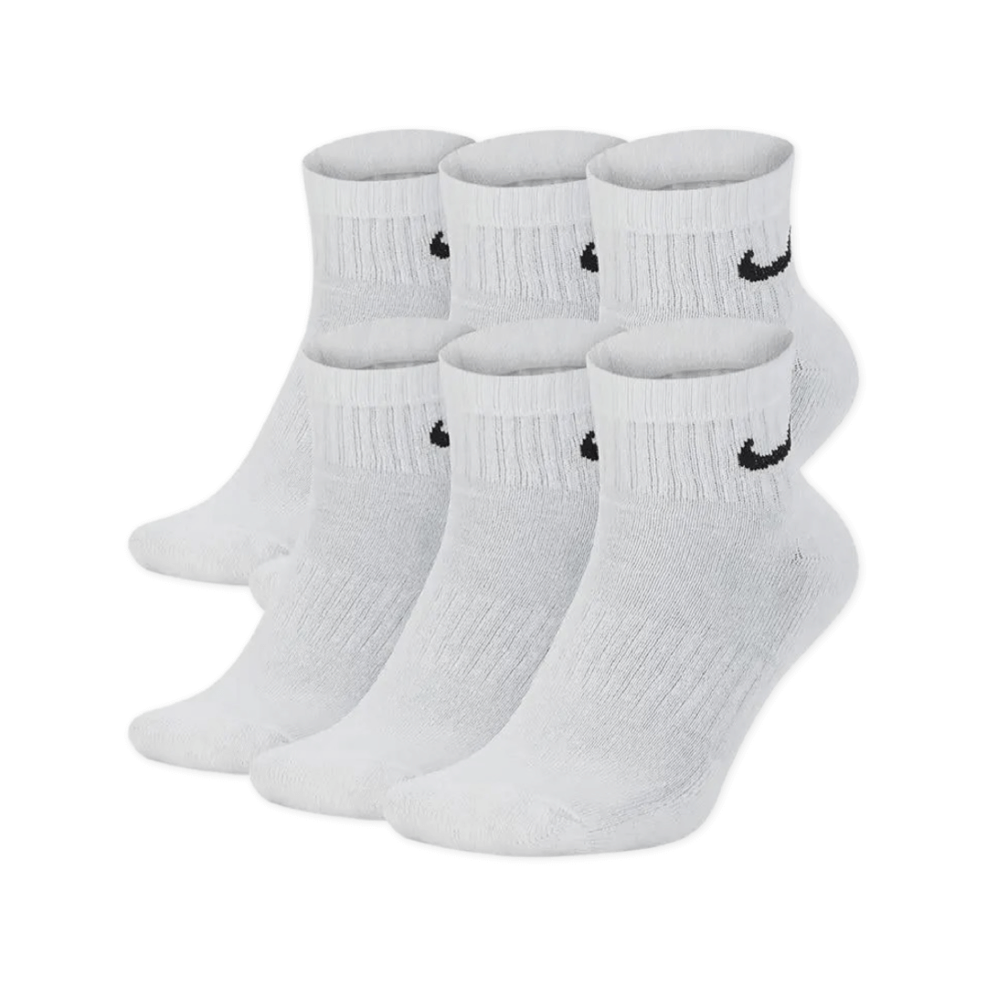 Nike Men's Everyday Cushion Ankle Socks 6 Pack - White