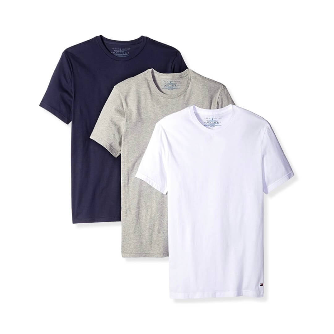 Tommy Hilfiger Men's Cotton Classics Crew Neck T-Shirt 3 Pack