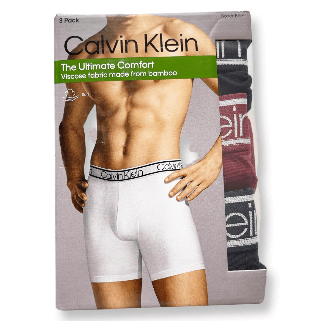 Calvin Klein Men's Bamboo The Ultimate Comfort Boxer Briefs Underwear 3-Pack