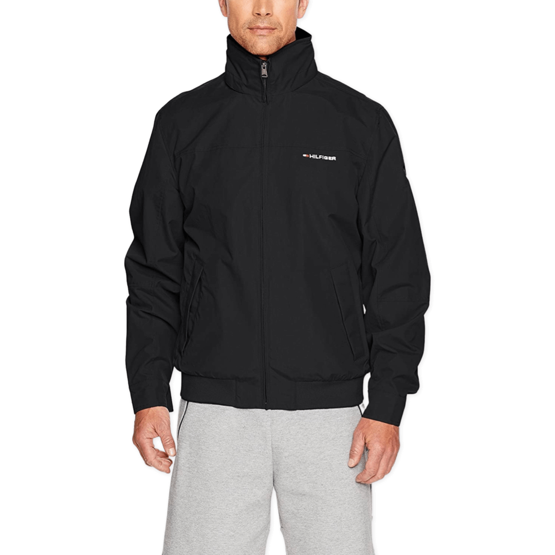 Tommy Hilfiger Men's Yacht Full Zip Front Sailing Jacket - Black
