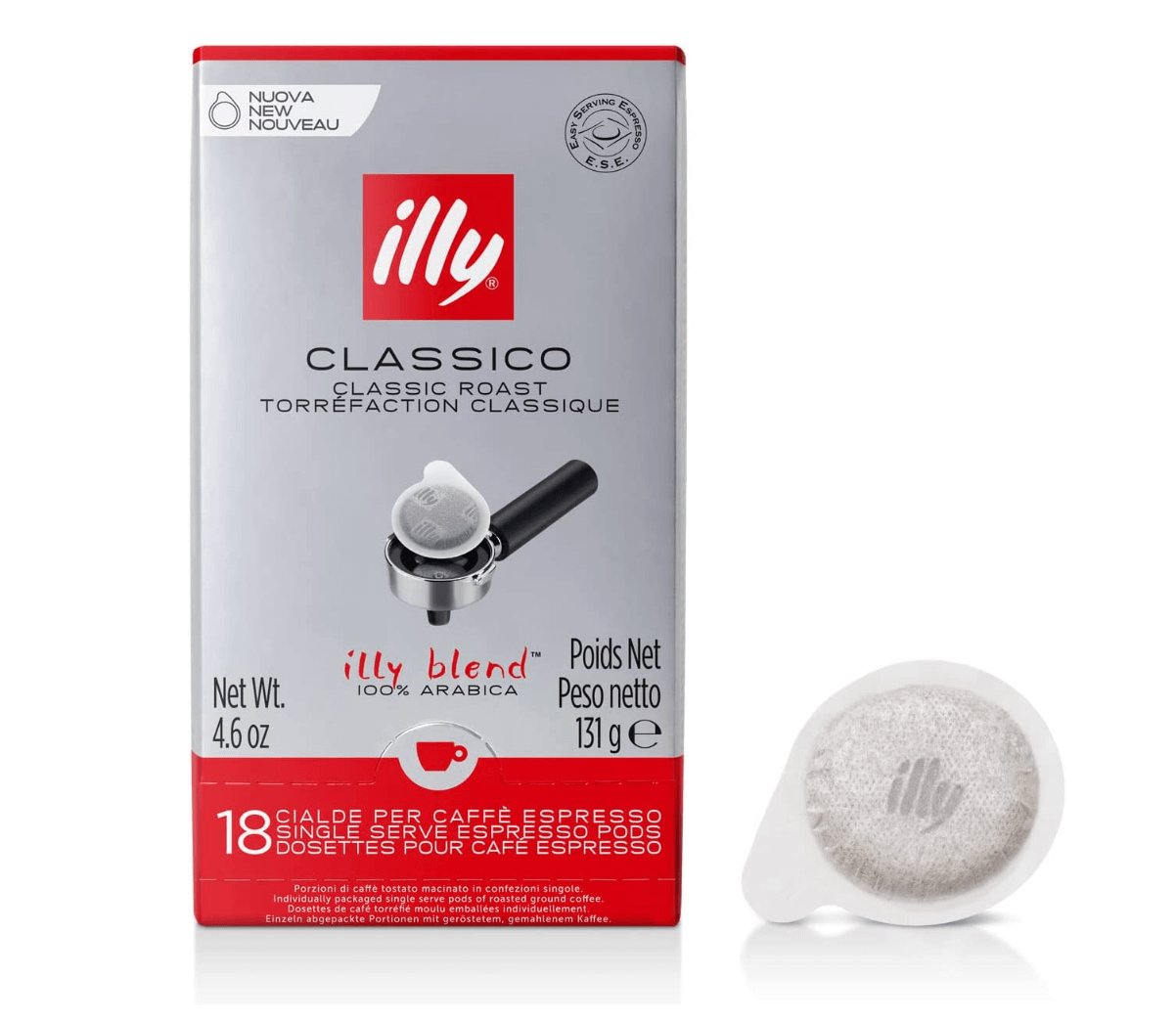 Illy Classico Espresso Coffee Pods 18 Pods (2 Pack)