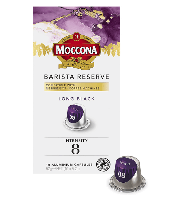 Moccona Barista Reserve Long Black Capsules 100 Pack - Intensity 8