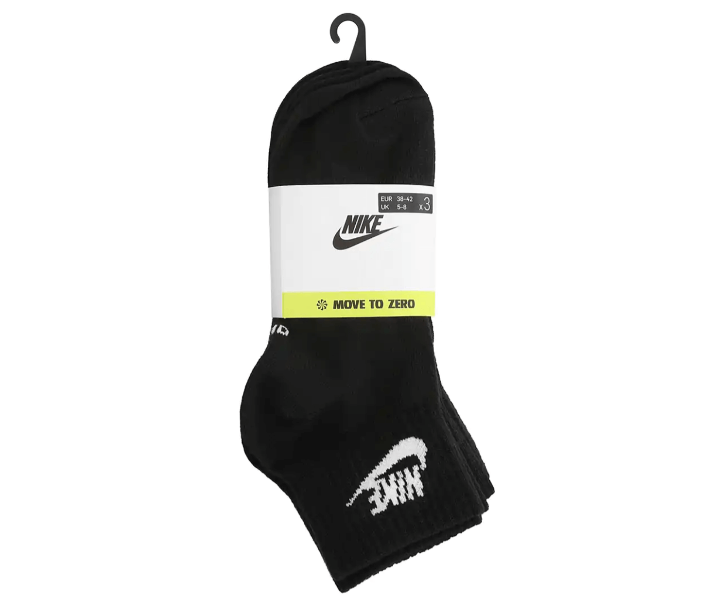 Nike Unisex Everyday Essential Ankle Socks 3-Pack - Black/White