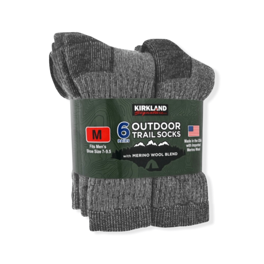Kirkland Signature Men's Outdoor Trail Sock, 6 Pack