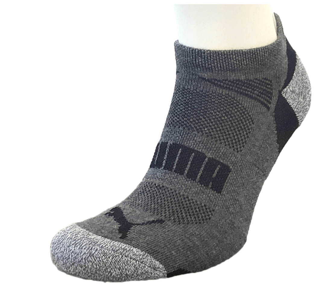 Puma Men's Low Cut 8 Pack Sport Socks, Moisture Control, Arch Support, Men's Shoe Size 6-12 - Steel Grey/Strong Blue