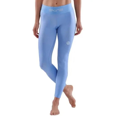 SKINS Women's 1-Series Compression Long Tights Sky Blue