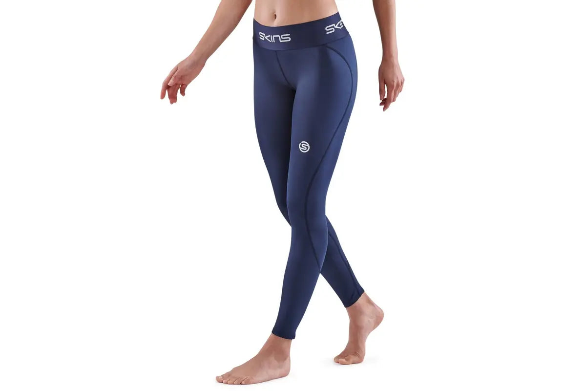 SKINS Women's 1-Series Compression Long Tights Navy Blue