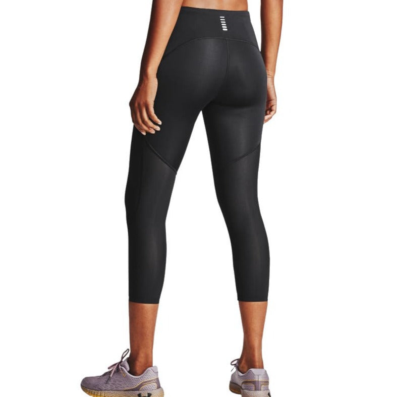 Under Armour Women's Fly Fast 2.0 Heatgear Crop Tights - Black/Black/Reflective