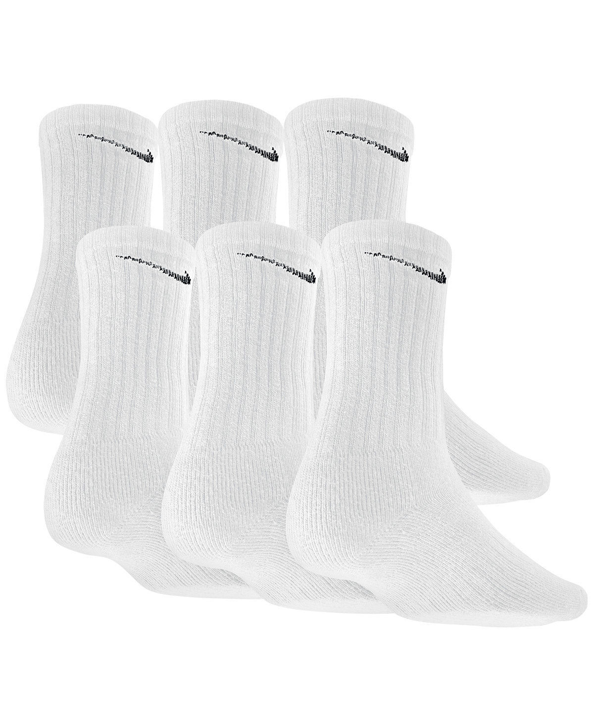 Nike Men's Cotton Cushion Crew Socks 6-Pack - White